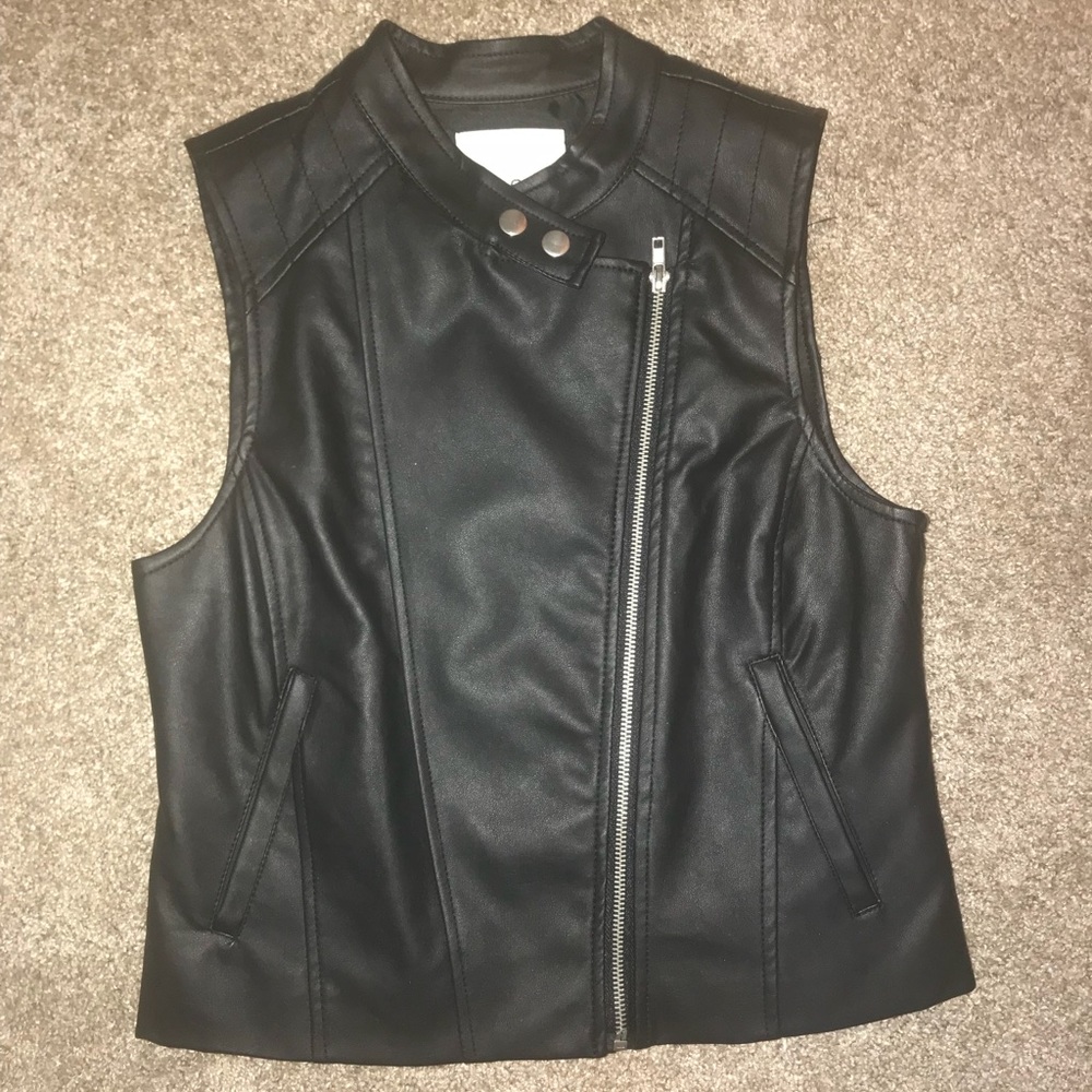 Black Leather Vest